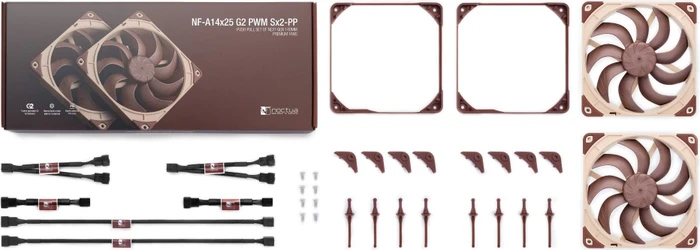 Noctua NF-A14x25 G2 PWM Sx2-PP, 140mm, 2er-Pack