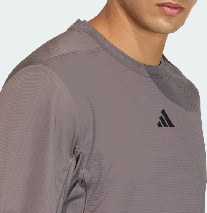 adidas D4T Primelift 3-Streifen Funktionsshirt kurzarm charcoal (Herren)