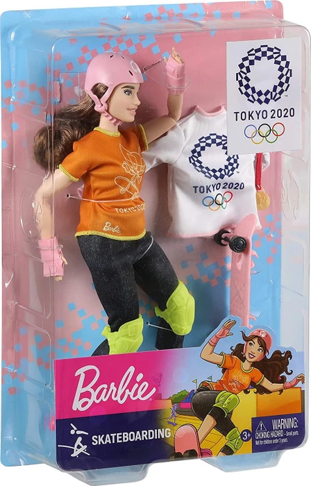 Mattel Barbie - Tokyo 2020 Skateboarder Puppe