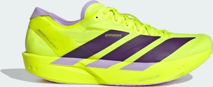 adidas Adizero Takumi Sen 11 solar yellow/aurora plum/powder plum (Herren)