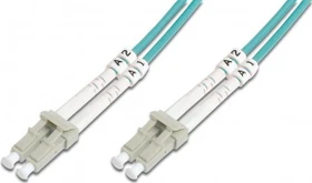 Digitus LWL Duplex Kabel, OM3, 2x LC Stecker/2x LC Stecker, 15m, türkis