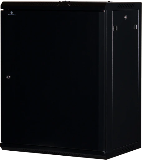 Rockstable 19" Wandschrank 15HE, Stahltür, IP2X, schwarz, 440mm tief