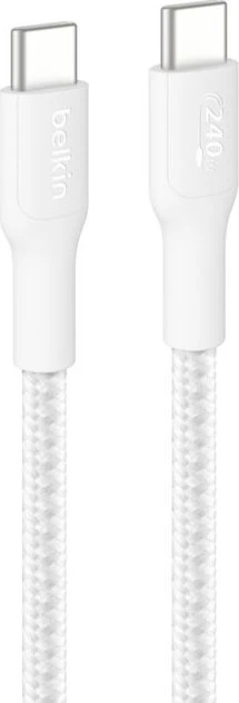 Belkin BoostCharge Pro Geflochtenes USB-C-/USB-C-Kabel (240W) 2m weiß