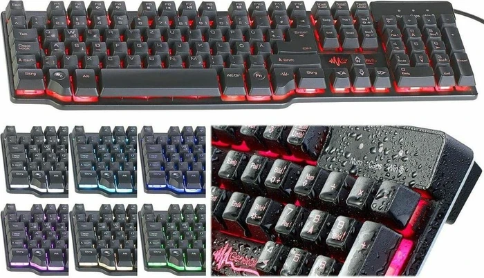 GeneralKeys Halbmechanische Gaming-Tastatur, schwarz, USB, DE