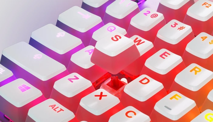 SteelSeries Apex 7 TKL Ghost, weiß, SteelSeries QX2 RED, USB, US
