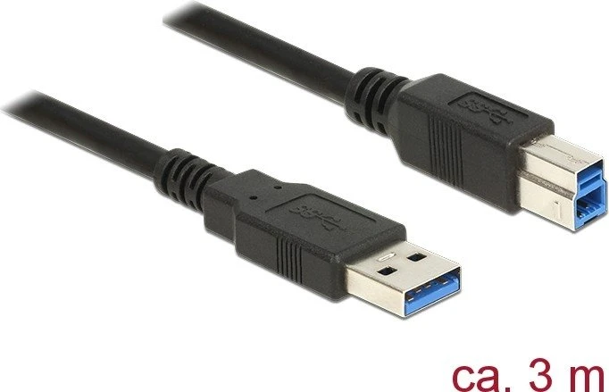 DeLOCK USB-A 3.0 [Stecker] auf USB-B 3.0 [Stecker] Adapterkabel, 3m