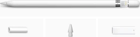 Apple Pencil 1. Gen / 2015, Set inkl. USB-C auf Apple Pencil Adapter