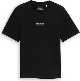 Tom Tailor Relaxed Fit aus Baumwolle T-Shirt kurzarm schwarz (Herren)
