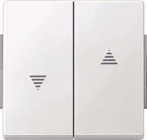 Merten Jalousiewippe 343419 | für Rollladenschalter | zweiteilig | Pfeilsymbol | polarweiß glänzend | IP44 | Kunststoff Image