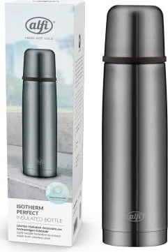 alfi Isotherm Perfect Automatikverschluss Isolierflasche 500ml edelstahl space grey