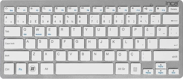 Inca IBK-569BT Smart Silver Keyboard, silber, Bluetooth, TR