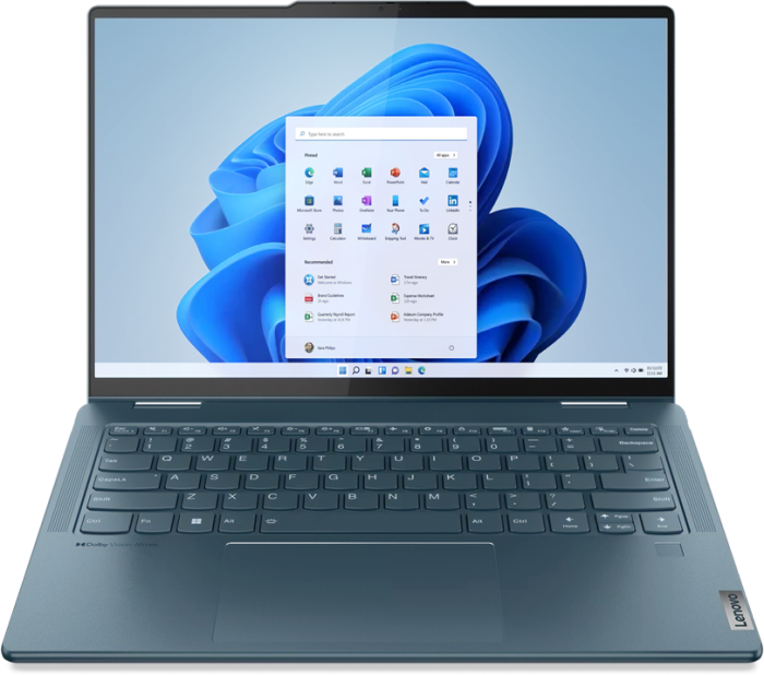 Lenovo Yoga 7 14ARP8, Tidal Teal, Ryzen 7 7735U, 16GB RAM, 1TB SSD, DE