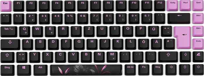 Sharkoon Skiller SGK50 S3 Design Bundle D2 - XXL Mousemat+Keycaps, Kunststoff (PBT) Double-Shot, schwarz/violett, 85 Tasten, ISO-DE