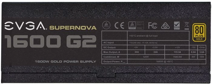 EVGA SuperNOVA G2 1600 1600W, ATX 2.3