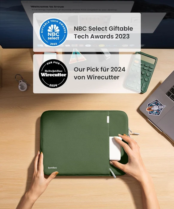 tomtoc Defender-A13, Laptophülle, Notebooks bis 13.3", grün
