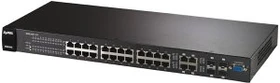 Zyxel GS2200 Rackmount Gigabit Managed Switch, 24x RJ-45, 4x RJ-45/SFP, 220W PoE (GS2200-24P)