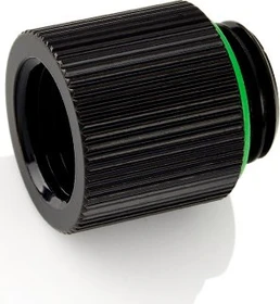 Bitspower Touchaqua Verlängerung G1/4" auf G1/4", 15mm, Glorious Black, 2er-Pack