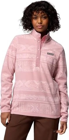 Columbia Benton Springs Half Snap Fleece Print Pullover eraser pink/deschutes days (Damen)