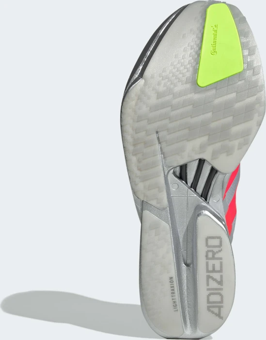adidas Adizero Adios Pro 4 silver metallic/lucid red/grey (Herren)