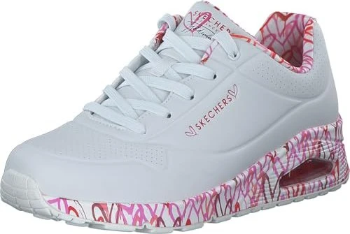 Skechers Uno Loving Love x JGoldcrown weiß/rot/rosa (Damen)