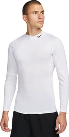 Nike Pro Funktionsshirt langarm weiß/schwarz (Herren)