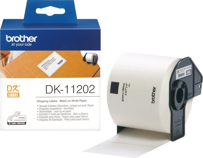 Brother Adressetiketten DK-11202, 62x100mm, weiß, 1er-Pack (300 Etiketten)
