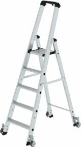 Günzburger Steigtechnik Alu Stufen-Schiebeleiter, 5 Stufen