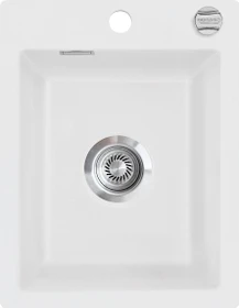 systemceram Mera 39 F Einbau Becken mittig mit Ablauffernbedienung satin