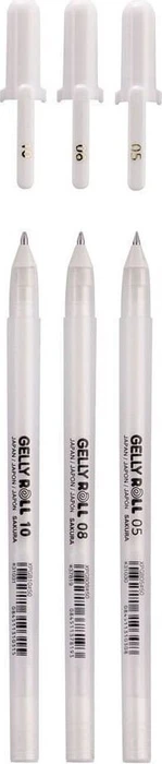 Sakura Gelly Roll Bright White Set 05/08/10 Gelroller (Mine) weiß, 3er-Set, Etui