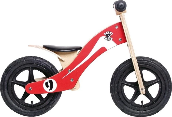 Rebel Kidz Holz Laufrad rot