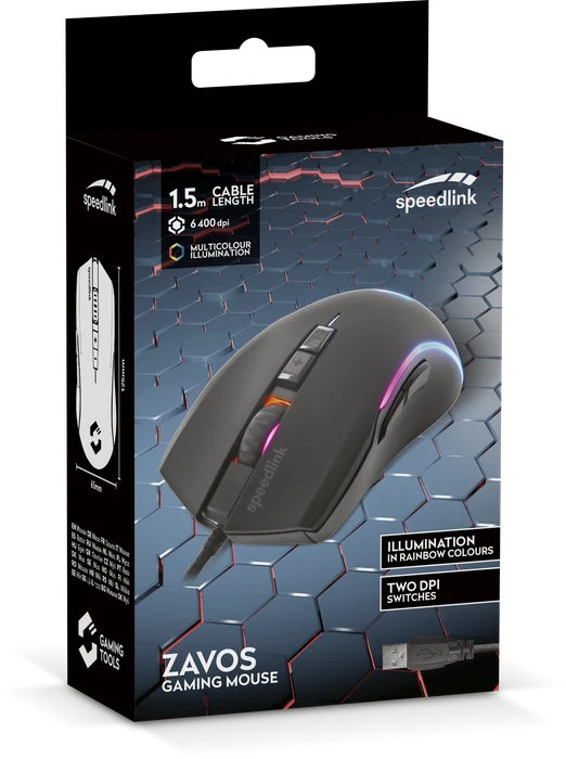 Speedlink Zavos Gaming Mouse schwarz, USB