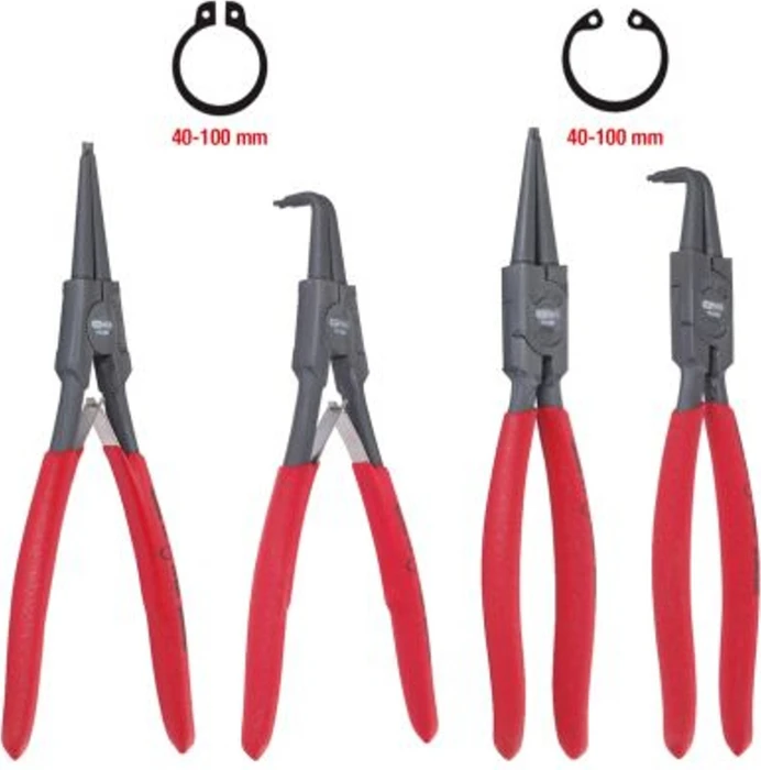 KS Tools Sicherungsring Zangensatz 40-100mm, 4-tlg.