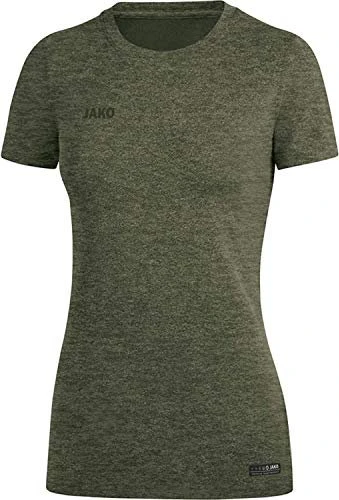 Jako Premium Basics T-Shirt kurzarm khaki melange (Damen)