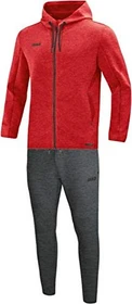 Jako Premium Basics mit Kapuze Trainingsanzug rot/meliert