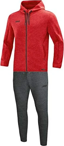 Jako Premium Basics mit Kapuze Trainingsanzug rot/meliert