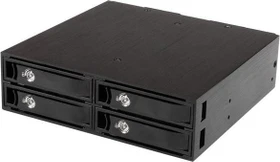 StarTech SATSASBP425, 5.25" Wechselrahmen auf 4x 2.5" SATA