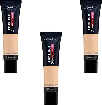 L'Oréal Infaillible 32H Matte Cover Foundation 115 warm undertone LSF25, 30ml