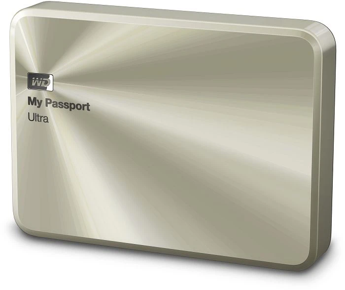 Western Digital WD My Passport Ultra Metal gold - Anniversary Edition - 2TB, USB 3.0 Micro-B