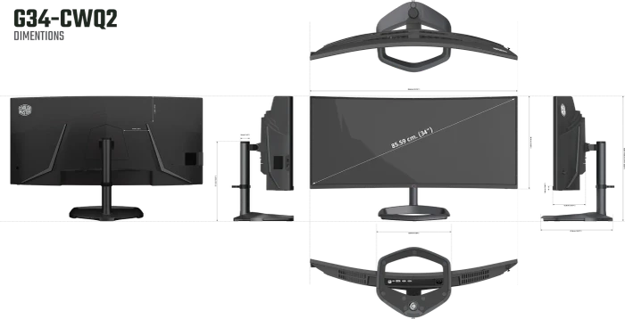 Cooler Master GM34-CWQ2 ARGB, 34"