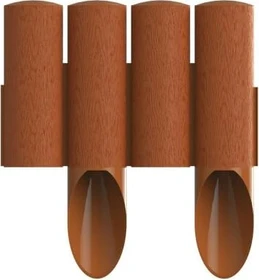 Cellfast Gartenpalisade 4 Standard Rasenkante 23.5x25.5cm ziegelsteinrot, 4 Stück