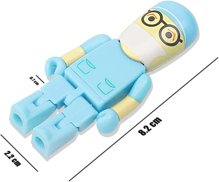Diverse USB-Sticks Cartoon Arzt mit Mundschutz 8GB blau, USB-A, USB 2.0