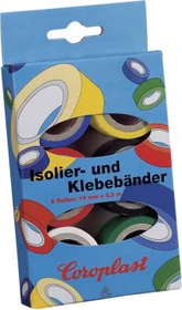 Coroplast Isolierband-Set blau/gelb/grün/rot, Isolierband, 19mm/3m