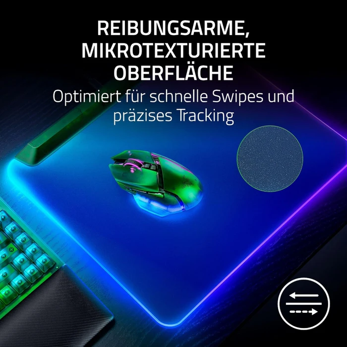 Razer Firefly V2 Pro - Fully Illuminated RGB Gaming Mouse Mat, Phantom Green Edition