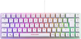 Deltaco Gaming WK70 Mini, 60%, weiß, LEDs RGB, semi-transparent, USB, ND