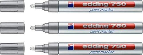edding 750 Lackmarker silber, 3er-Pack