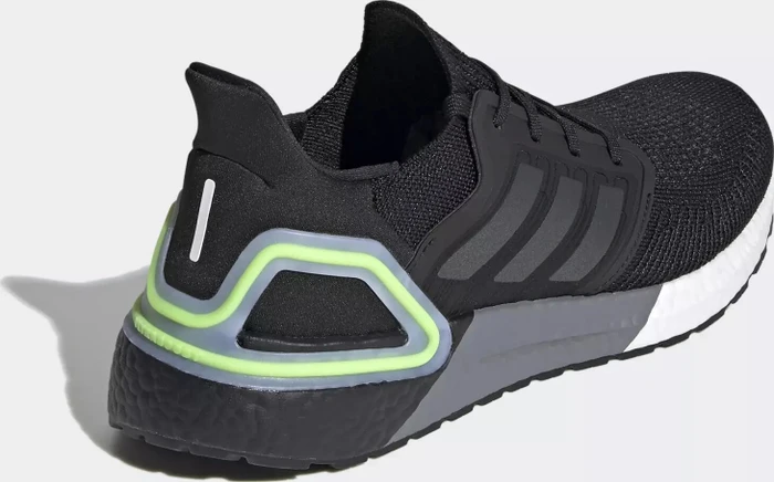 adidas Ultraboost 20 core black/night metallic/signal green (Herren)