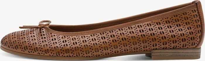 Tamaris Leder Ballerina nut structure (Damen)