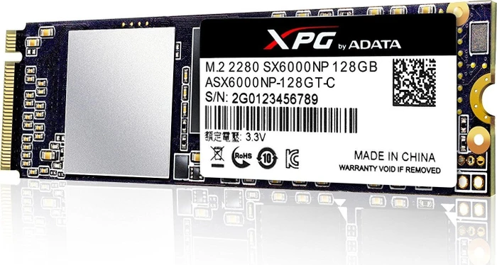 ADATA XPG SX6000 128GB, M.2 2280 / M-Key / PCIe 3.0 x2, Kühlkörper