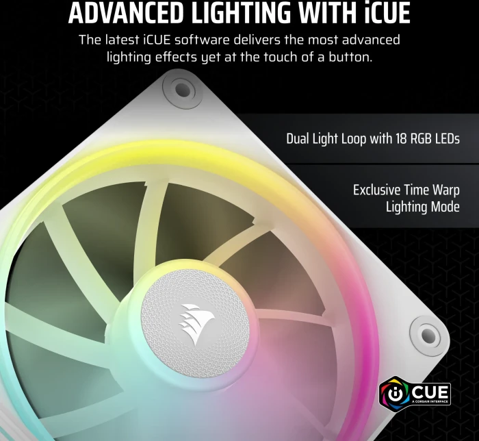 Corsair iCUE LINK LX120 RGB Expansion Kit, weiß, 120mm