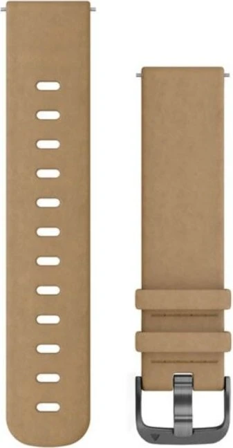 Garmin Schnellwechsel Ersatzarmband 20mm Veloursleder hellbraun